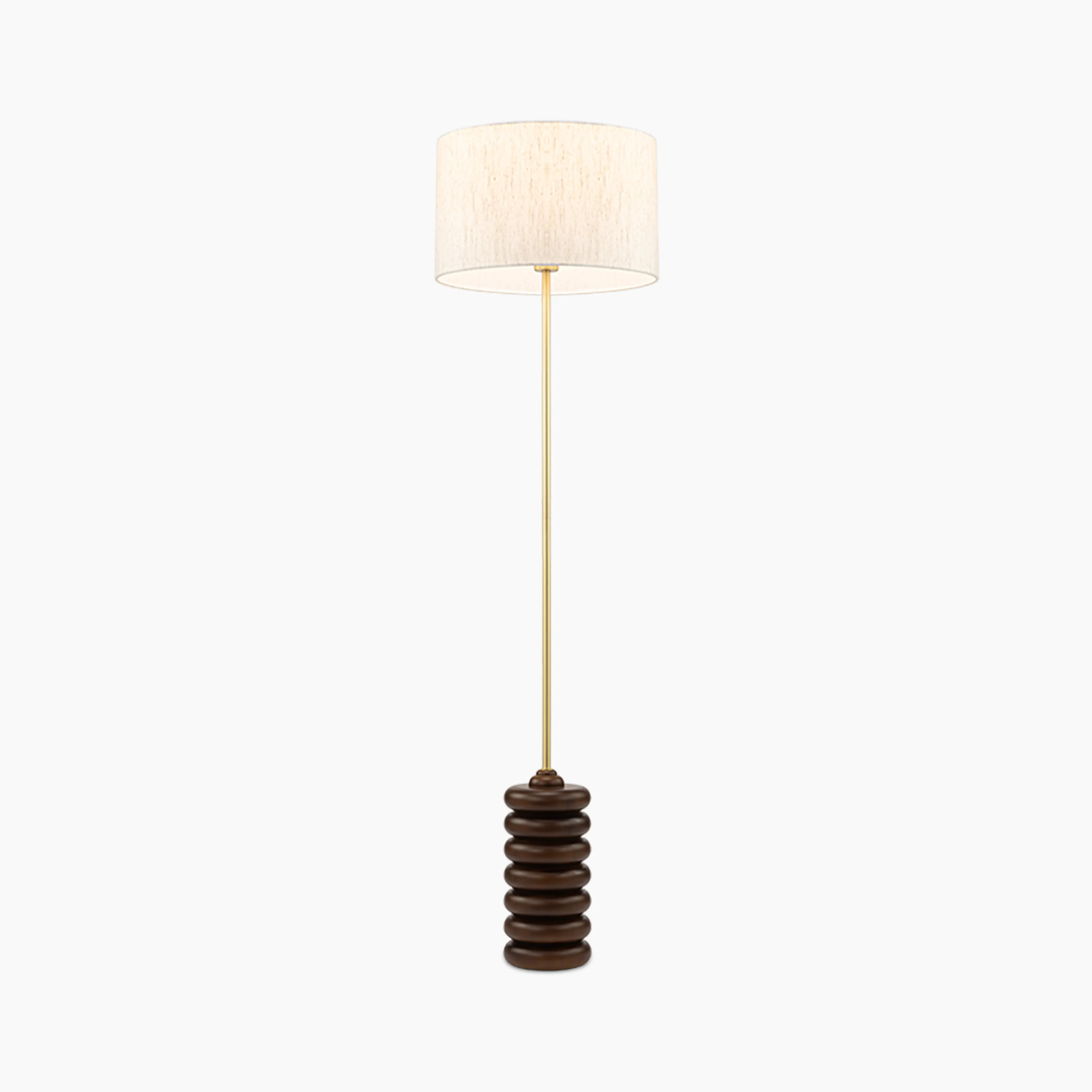 Elodie Floor Lamp | Natural Linen & Walnut