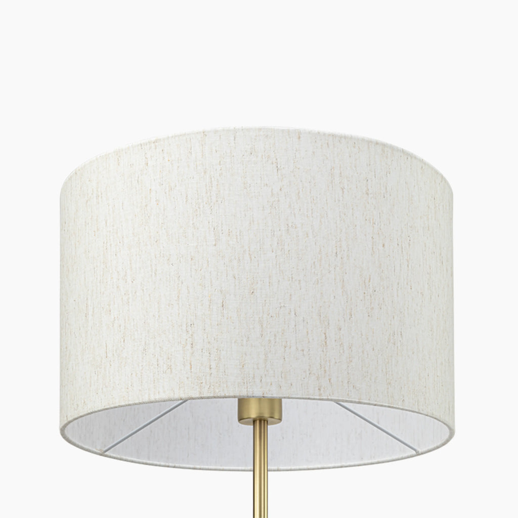 Elodie Floor Lamp | Natural Linen & Walnut