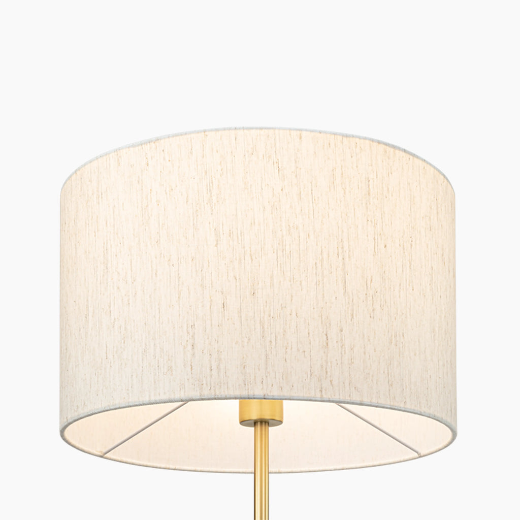 Elodie Floor Lamp | Natural Linen & Walnut