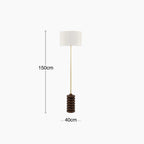 Elodie Floor Lamp | Natural Linen & Walnut