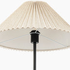 Danika Floor Lamp | Natural Linen & Brown Marble