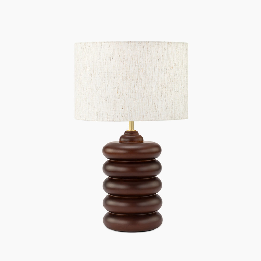Elodie Table Lamp | Natural Linen & Walnut