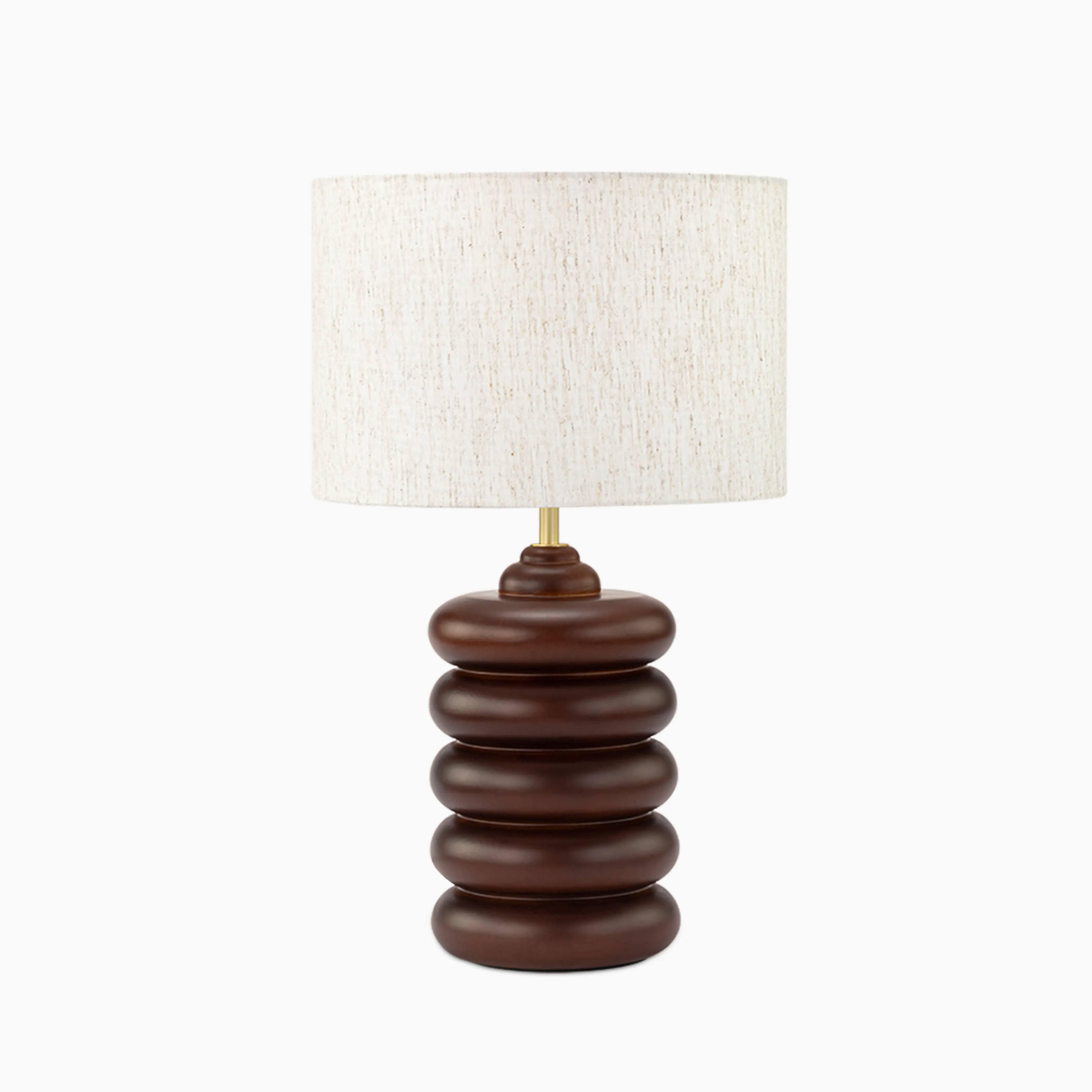 Elodie Table Lamp | Natural Linen & Walnut