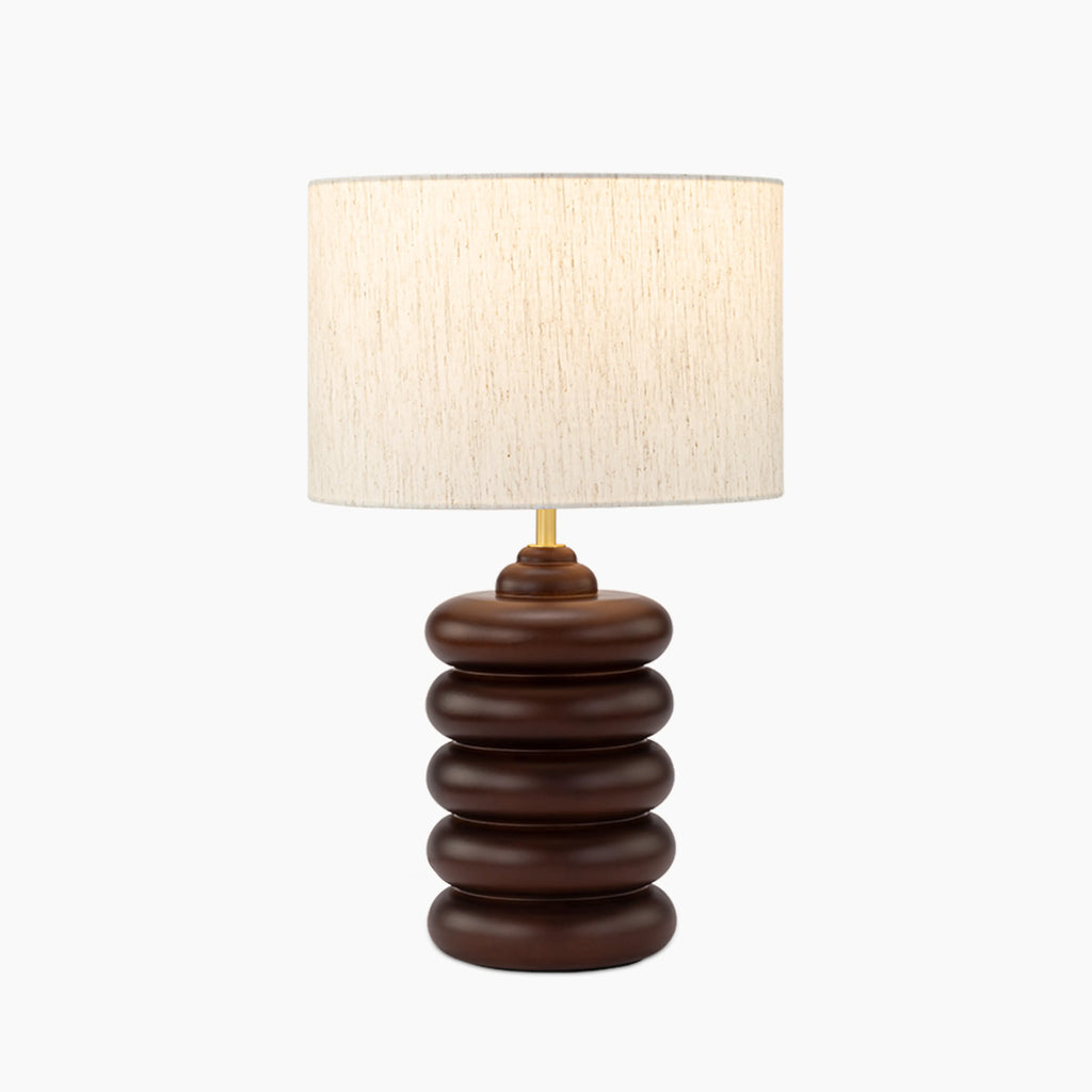 Elodie Table Lamp | Natural Linen & Walnut