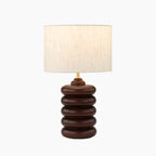 Elodie Table Lamp | Natural Linen & Walnut