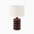Elodie Table Lamp | Natural Linen & Walnut