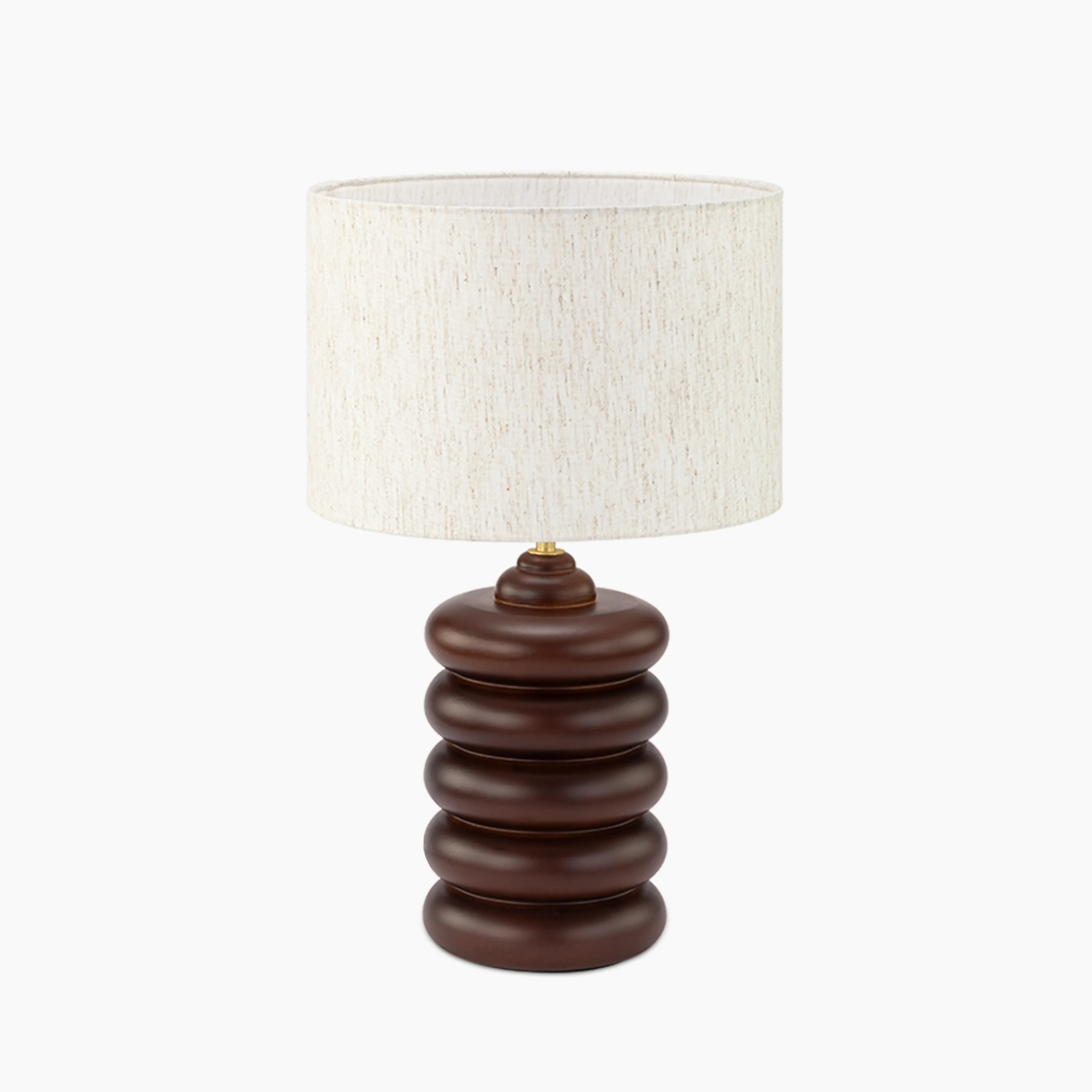 Elodie Table Lamp | Natural Linen & Walnut