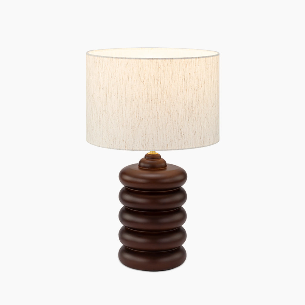 Elodie Table Lamp | Natural Linen & Walnut