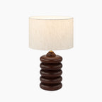 Elodie Table Lamp | Natural Linen & Walnut