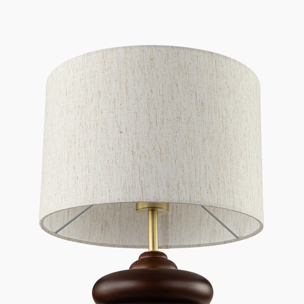 Elodie Table Lamp | Natural Linen & Walnut
