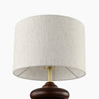 Elodie Table Lamp | Natural Linen & Walnut