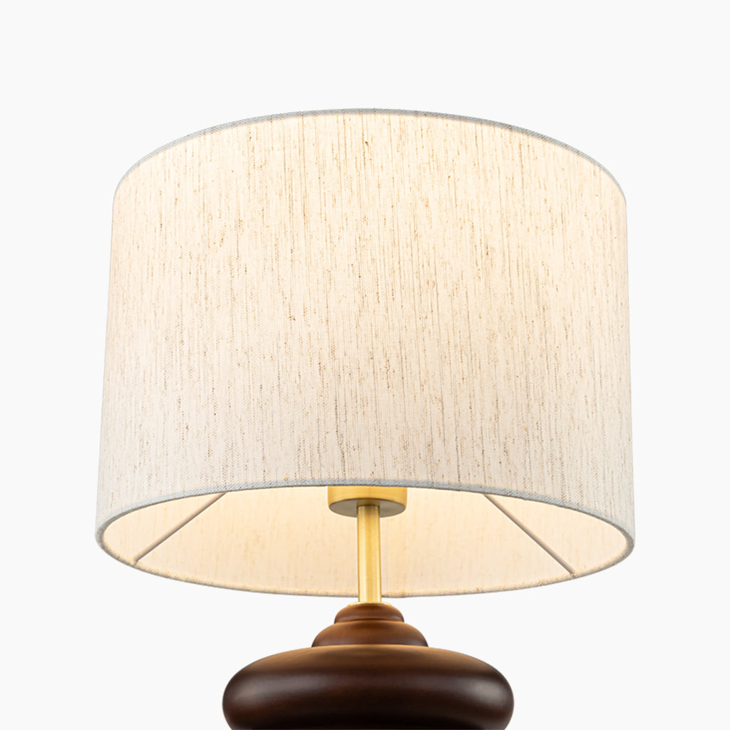 Elodie Table Lamp | Natural Linen & Walnut