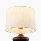 Elodie Table Lamp | Natural Linen & Walnut