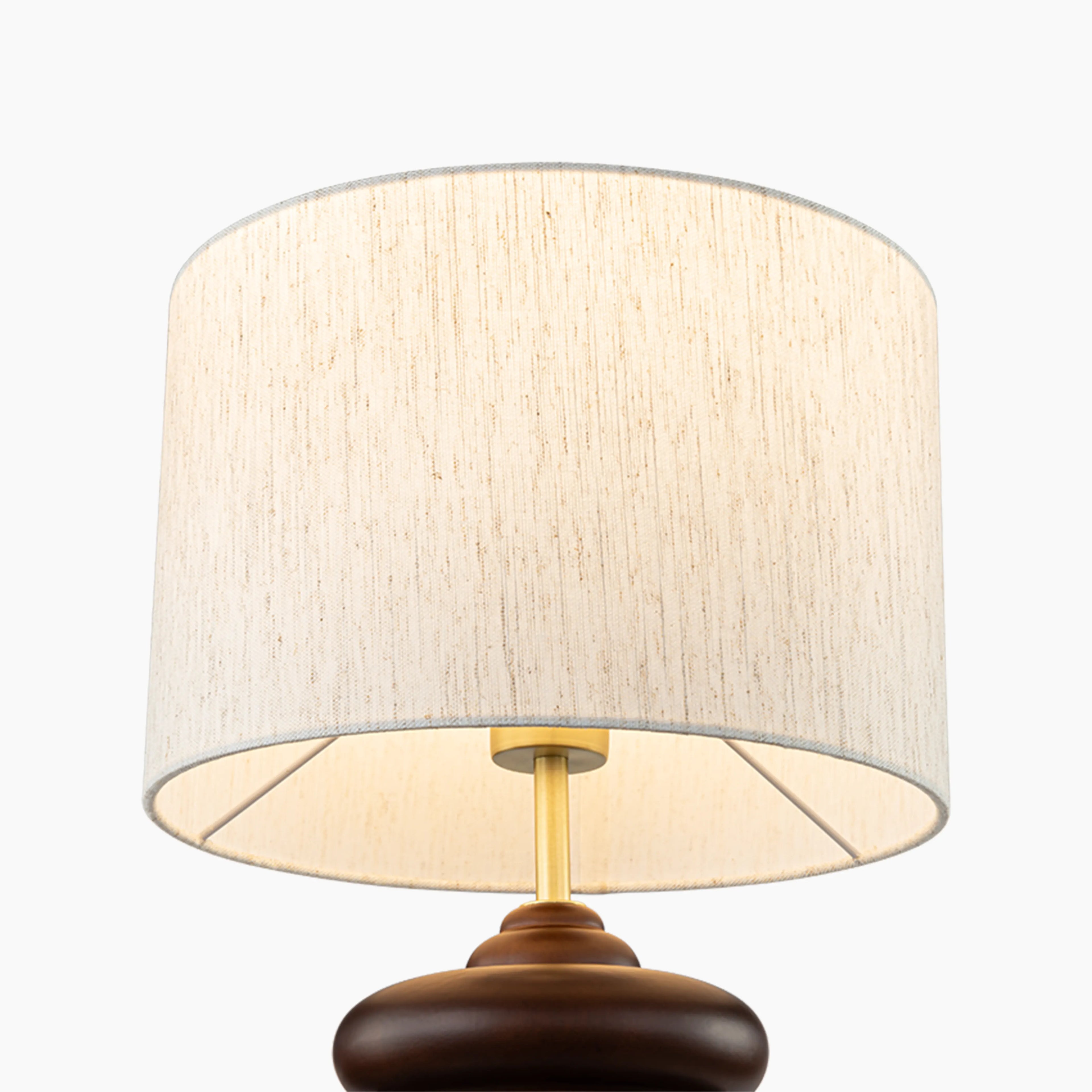 Elodie Table Lamp | Natural Linen & Walnut
