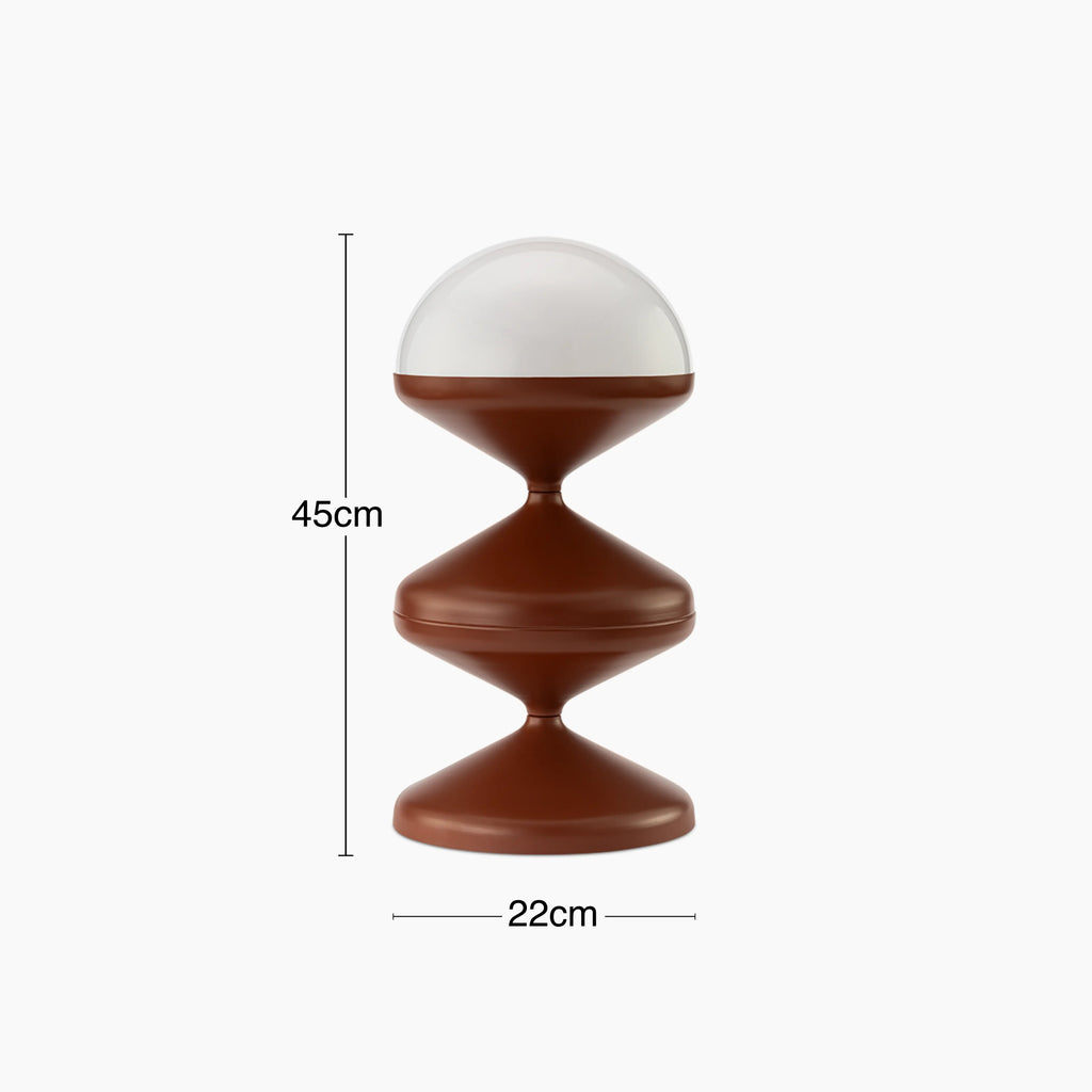 Brandon Table Lamp | Opaque & Rust Red