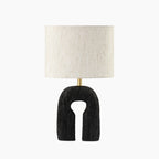 Ashby Table Lamp | Natural Linen & Black