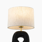 Ashby Table Lamp | Natural Linen & Black