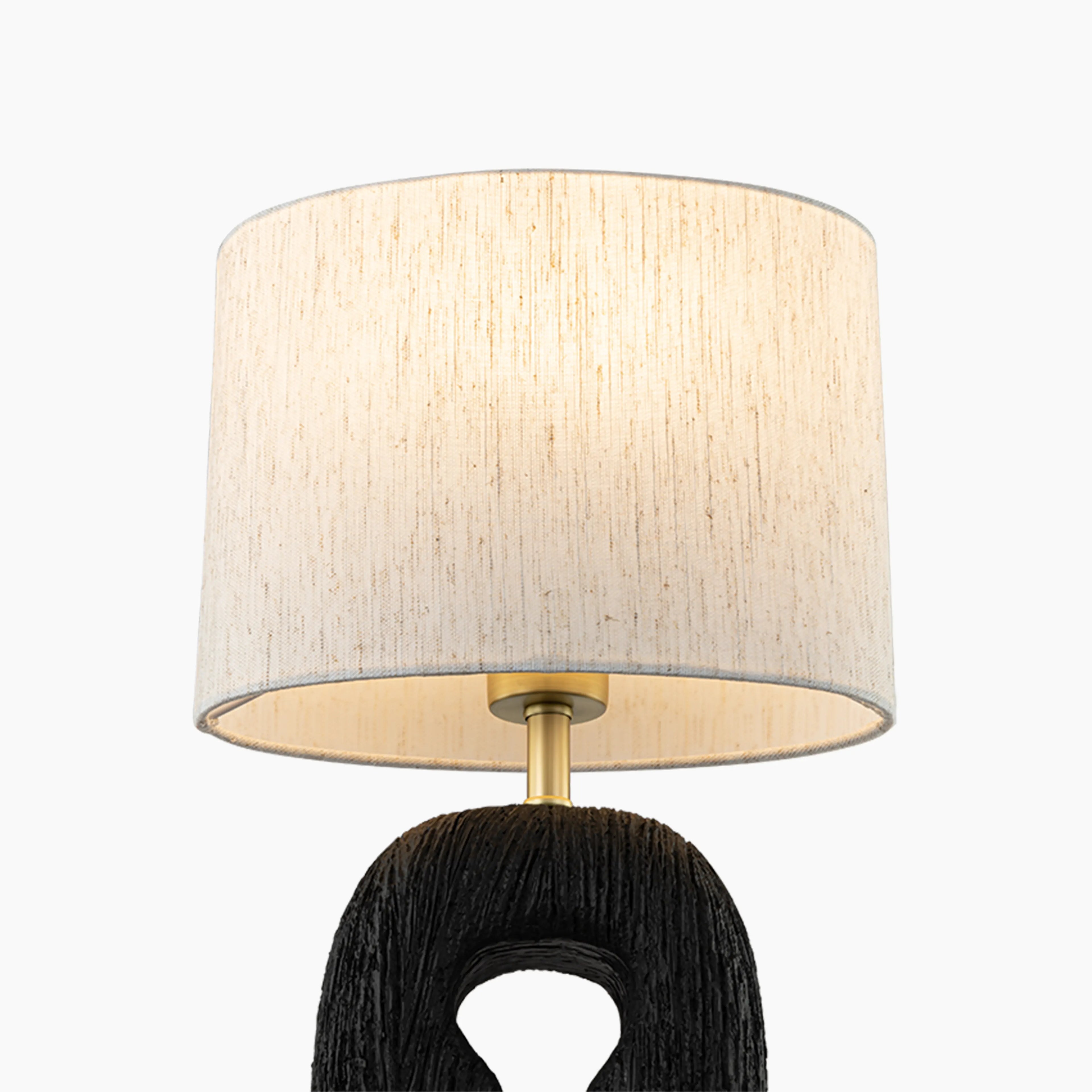 Ashby Table Lamp | Natural Linen & Black