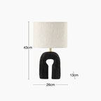 Ashby Table Lamp | Natural Linen & Black
