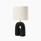 Ashby Table Lamp | Natural Linen & Black