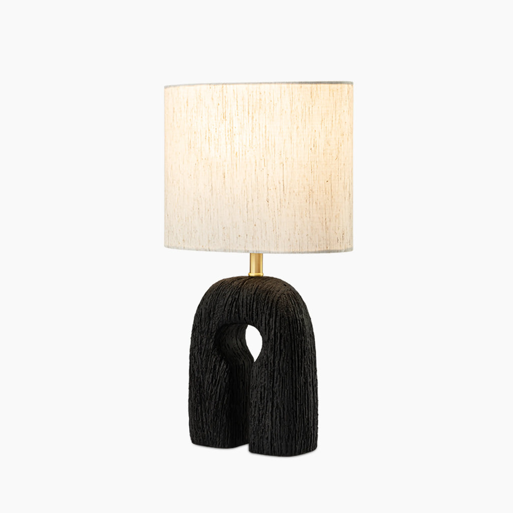 Ashby Table Lamp | Natural Linen & Black