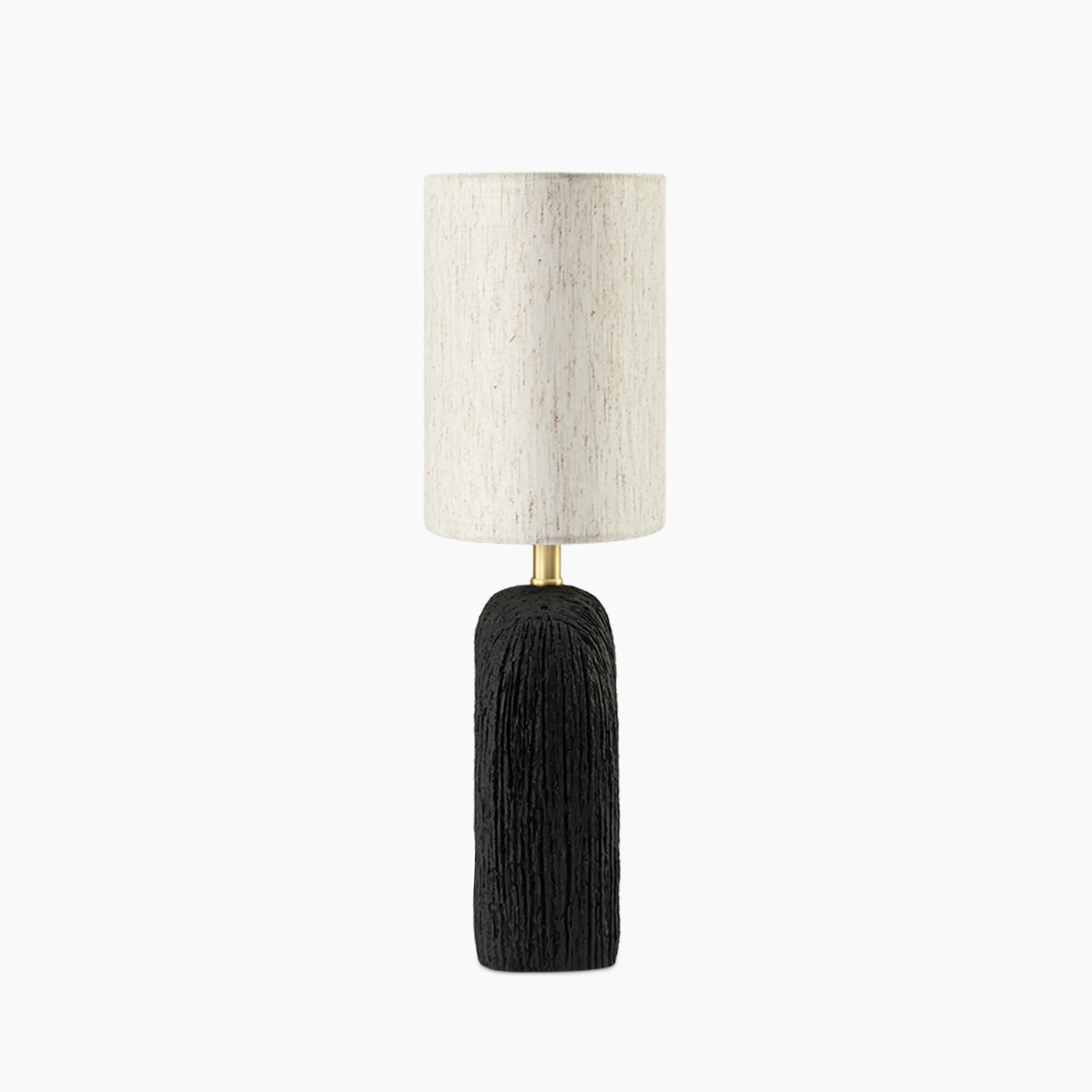 Ashby Table Lamp | Natural Linen & Black