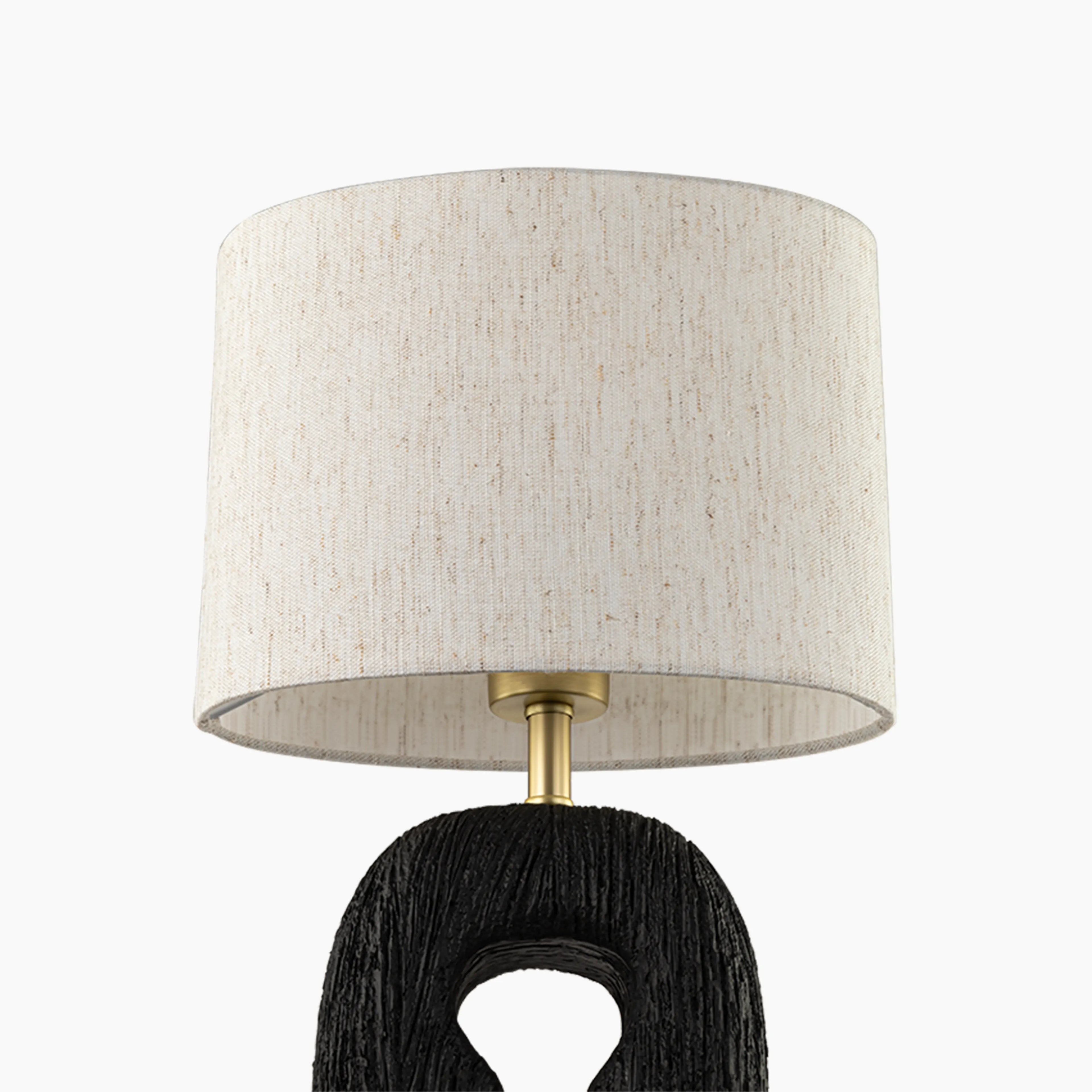 Ashby Table Lamp | Natural Linen & Black