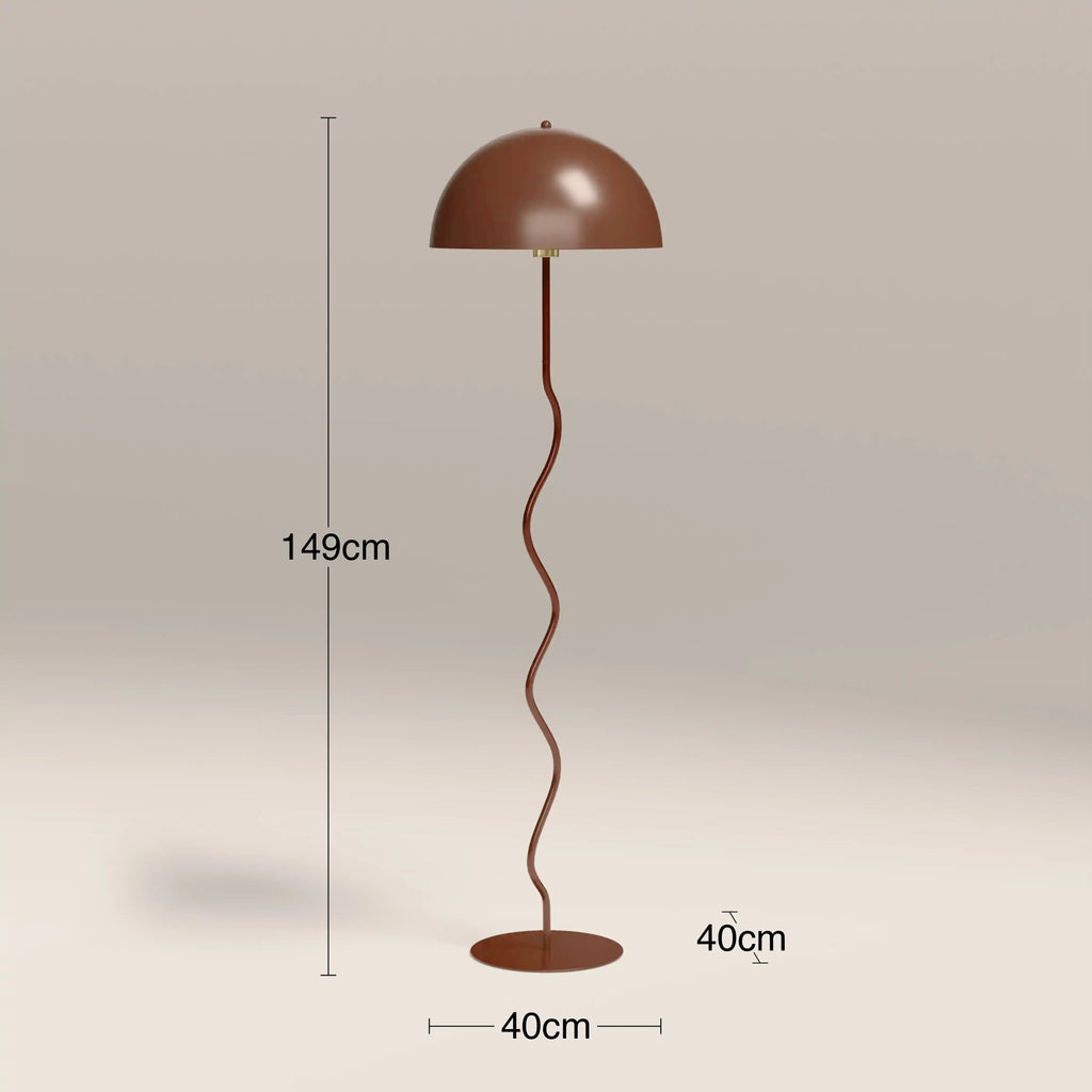 Alani Floor Lamp | Rust Red