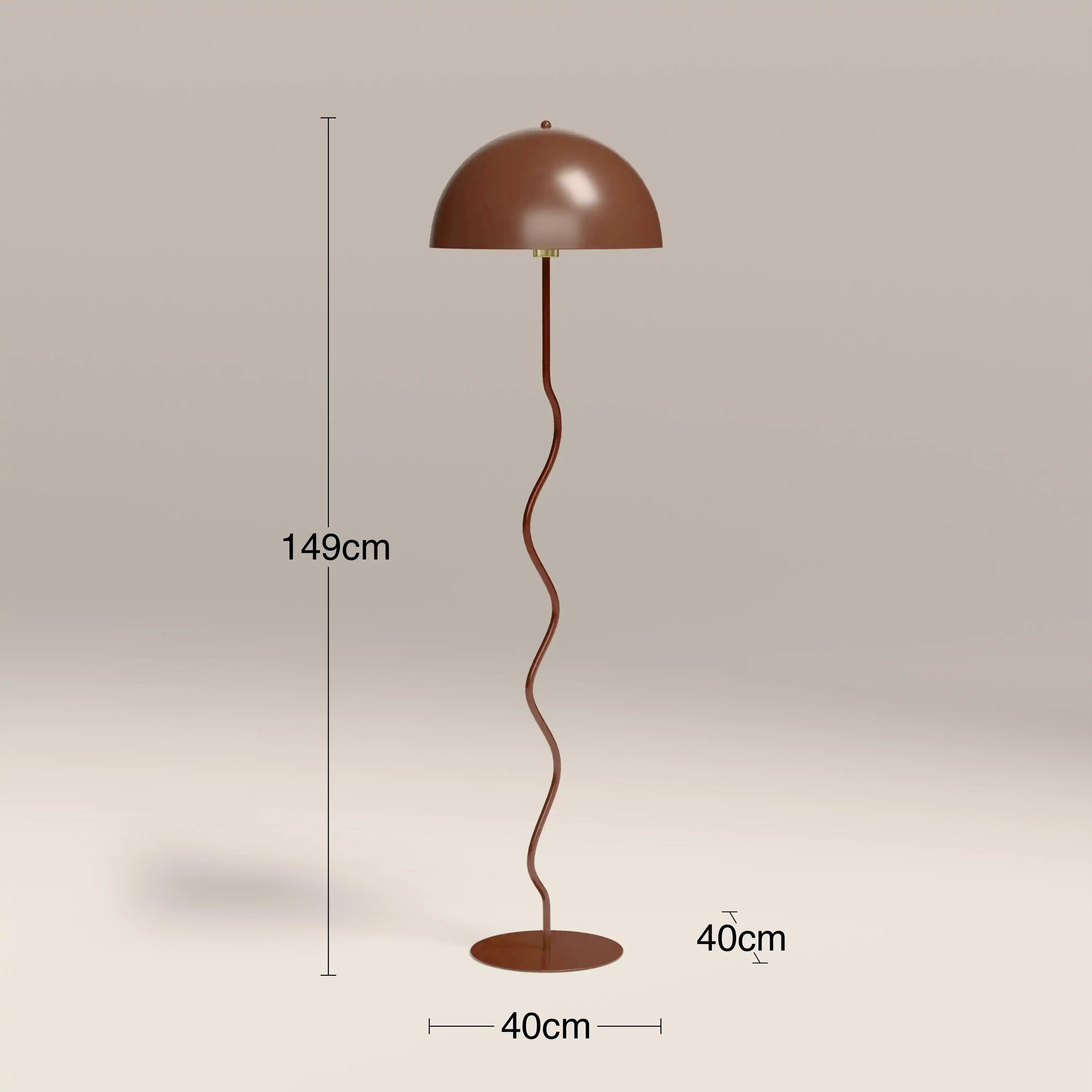 Alani Floor Lamp | Rust Red
