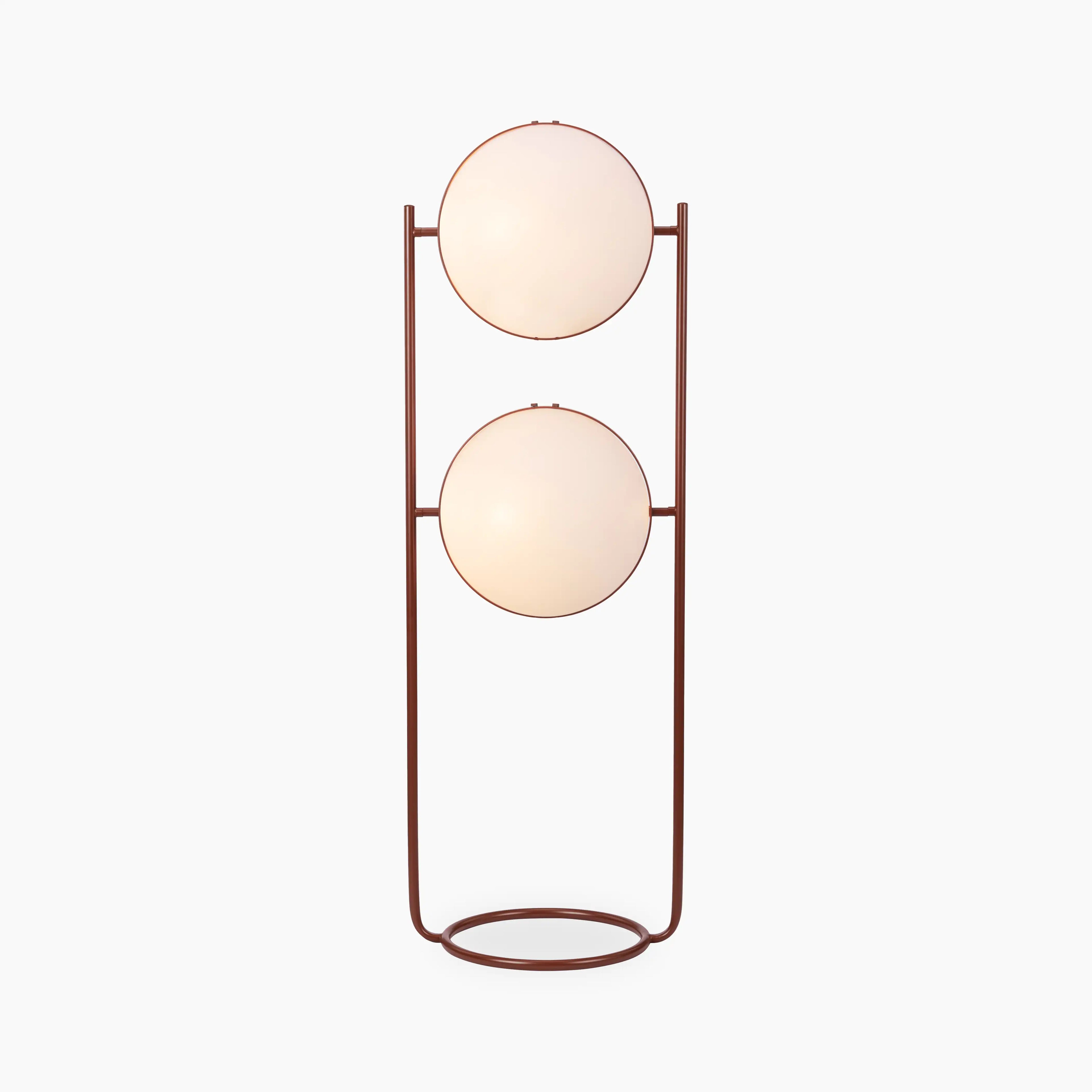 Bodie Floor Lamp | Opaque & Rust Red