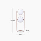 Bodie Floor Lamp | Opaque & Rust Red