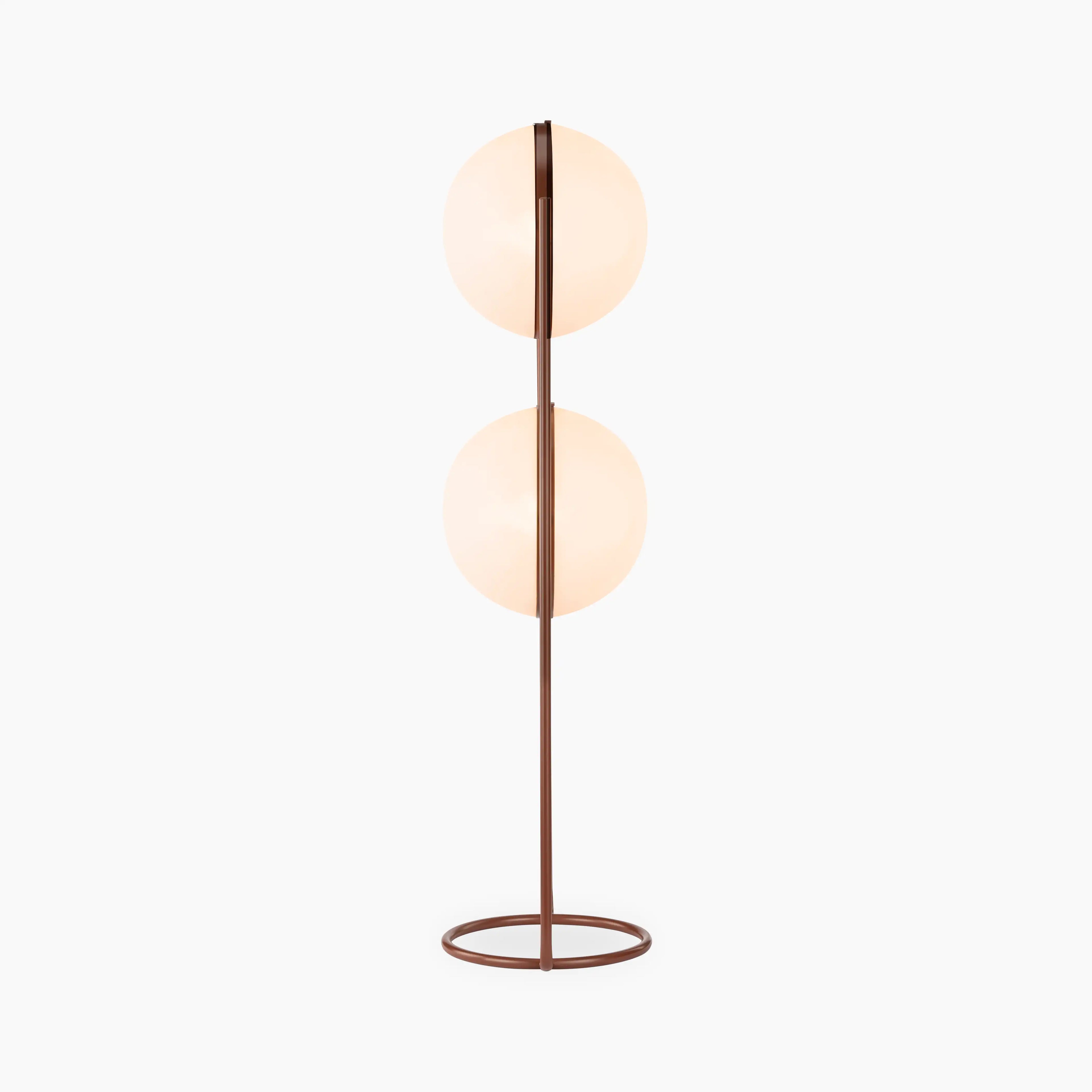 Bodie Floor Lamp | Opaque & Rust Red