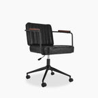 Mason Office Chair | Vintage Black Faux Leather & Black