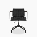 Mason Office Chair | Vintage Black Faux Leather & Black