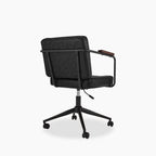 Mason Office Chair | Vintage Black Faux Leather & Black