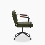 Mason Office Chair | Vintage Green Faux Leather & Black