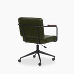 Mason Office Chair | Vintage Green Faux Leather & Black