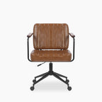 Mason Office Chair | Vintage Tan Faux Leather & Black