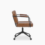 Mason Office Chair | Vintage Tan Faux Leather & Black