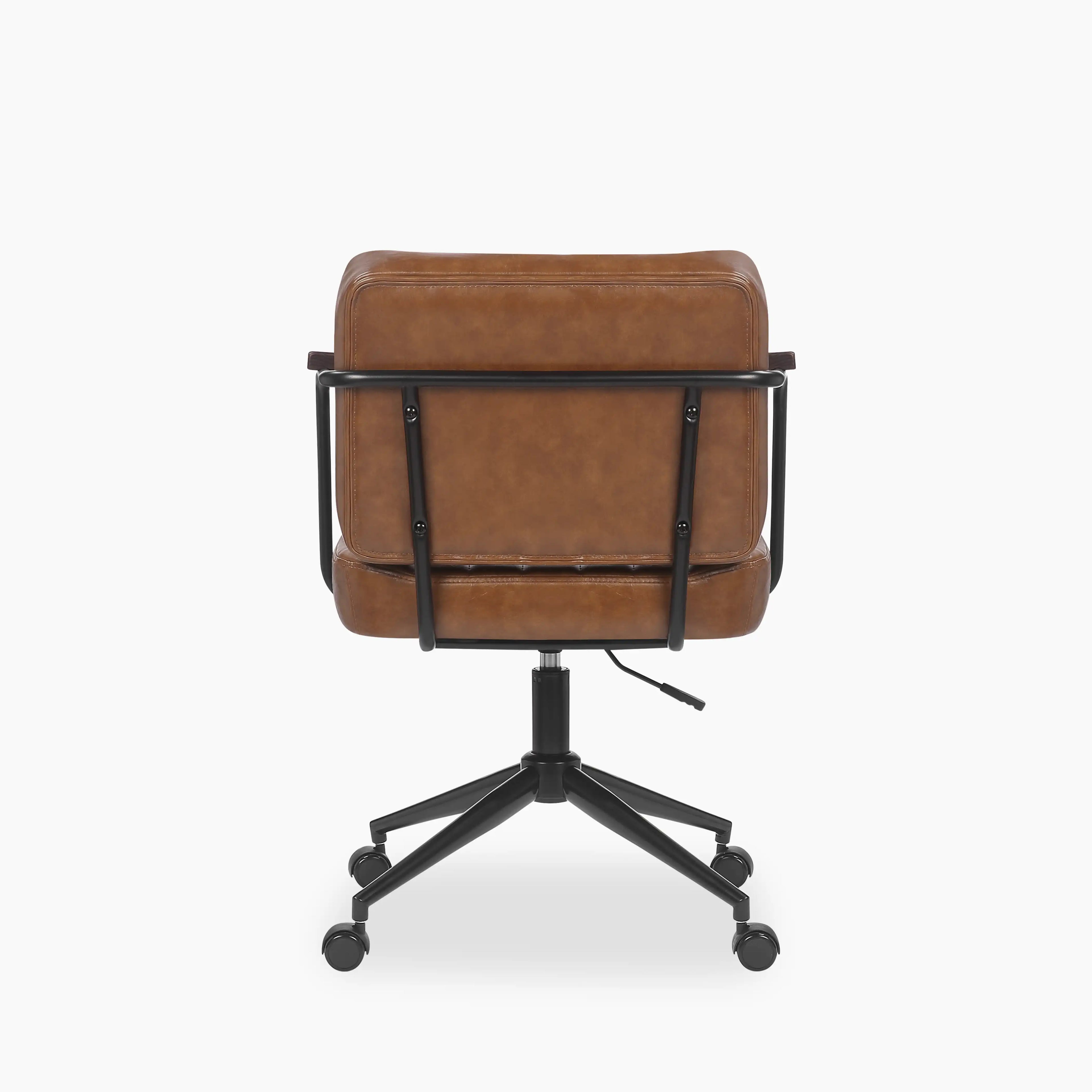 Mason Office Chair | Vintage Tan Faux Leather & Black