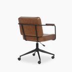 Mason Office Chair | Vintage Tan Faux Leather & Black
