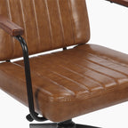 Mason Office Chair | Vintage Tan Faux Leather & Black