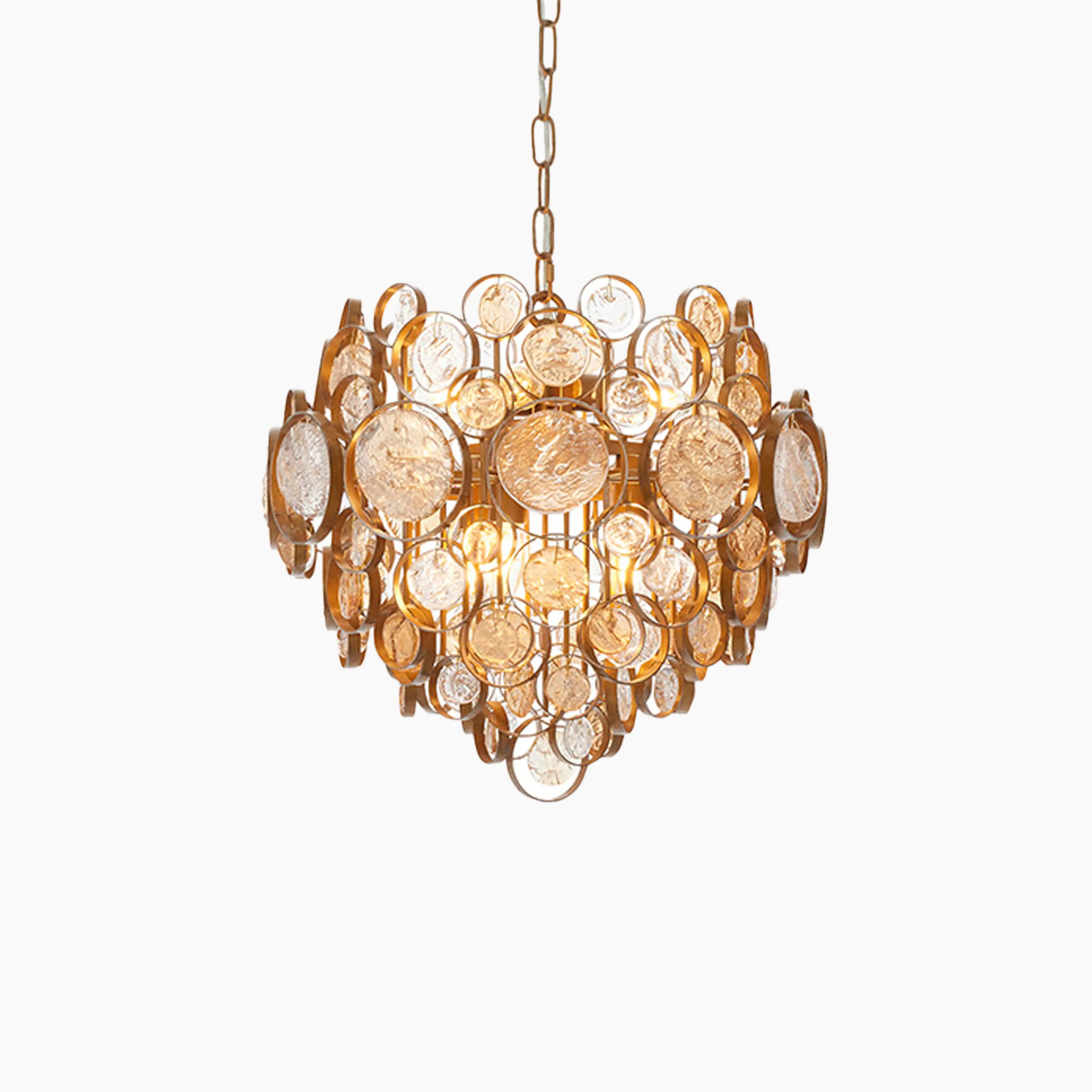 Allegra Pendant Light | Amber & Brass