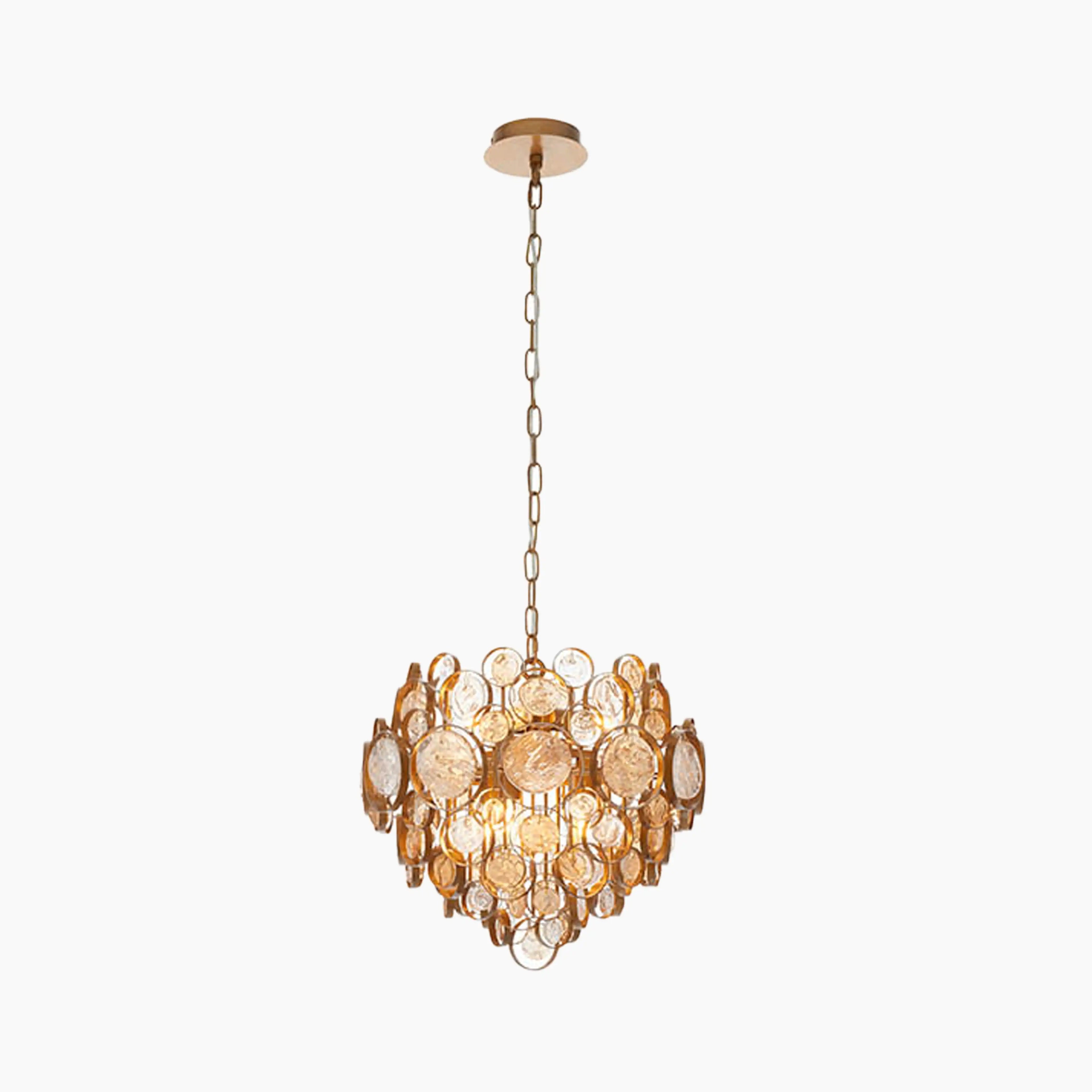 Allegra Pendant Light | Amber & Brass