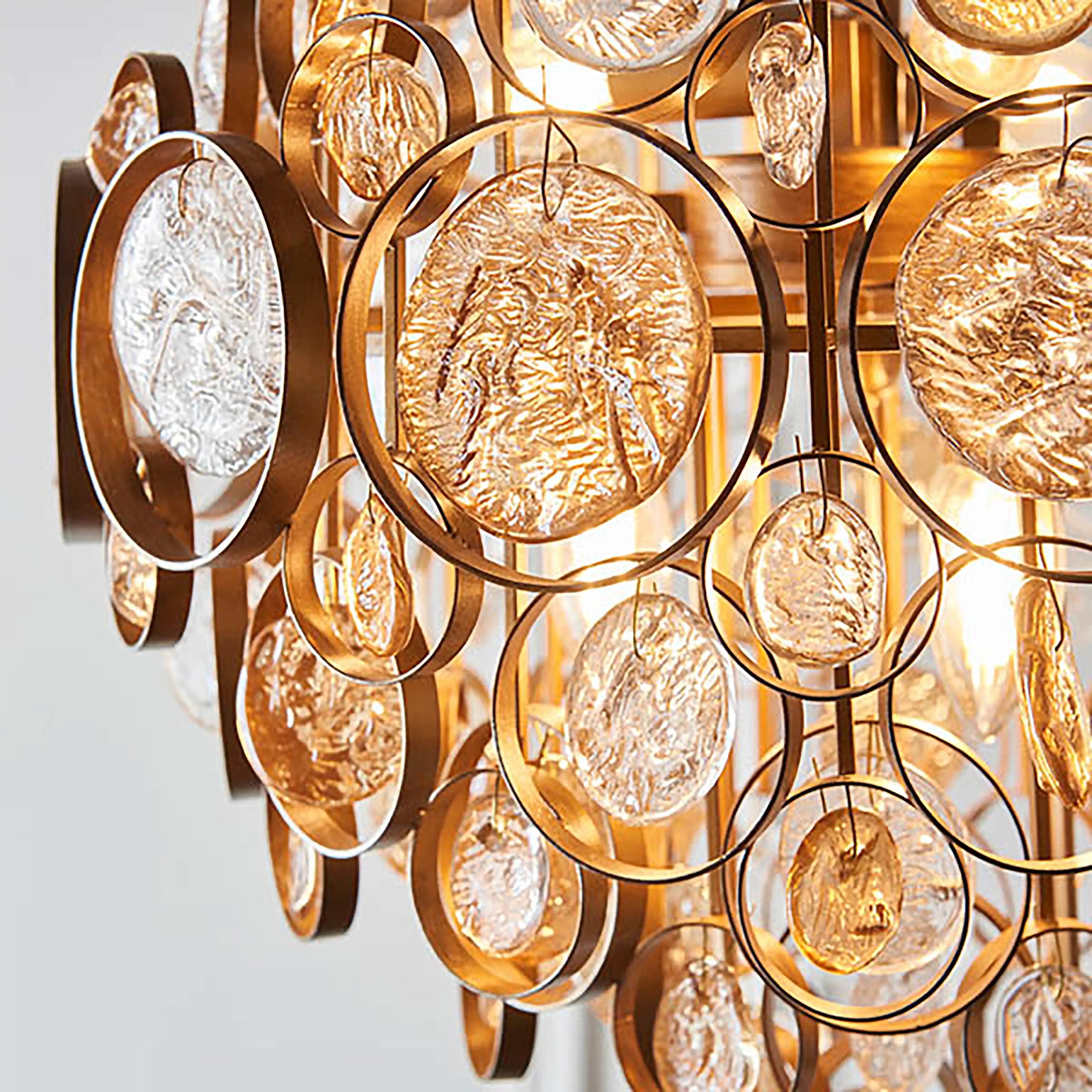 Allegra Pendant Light | Amber & Brass
