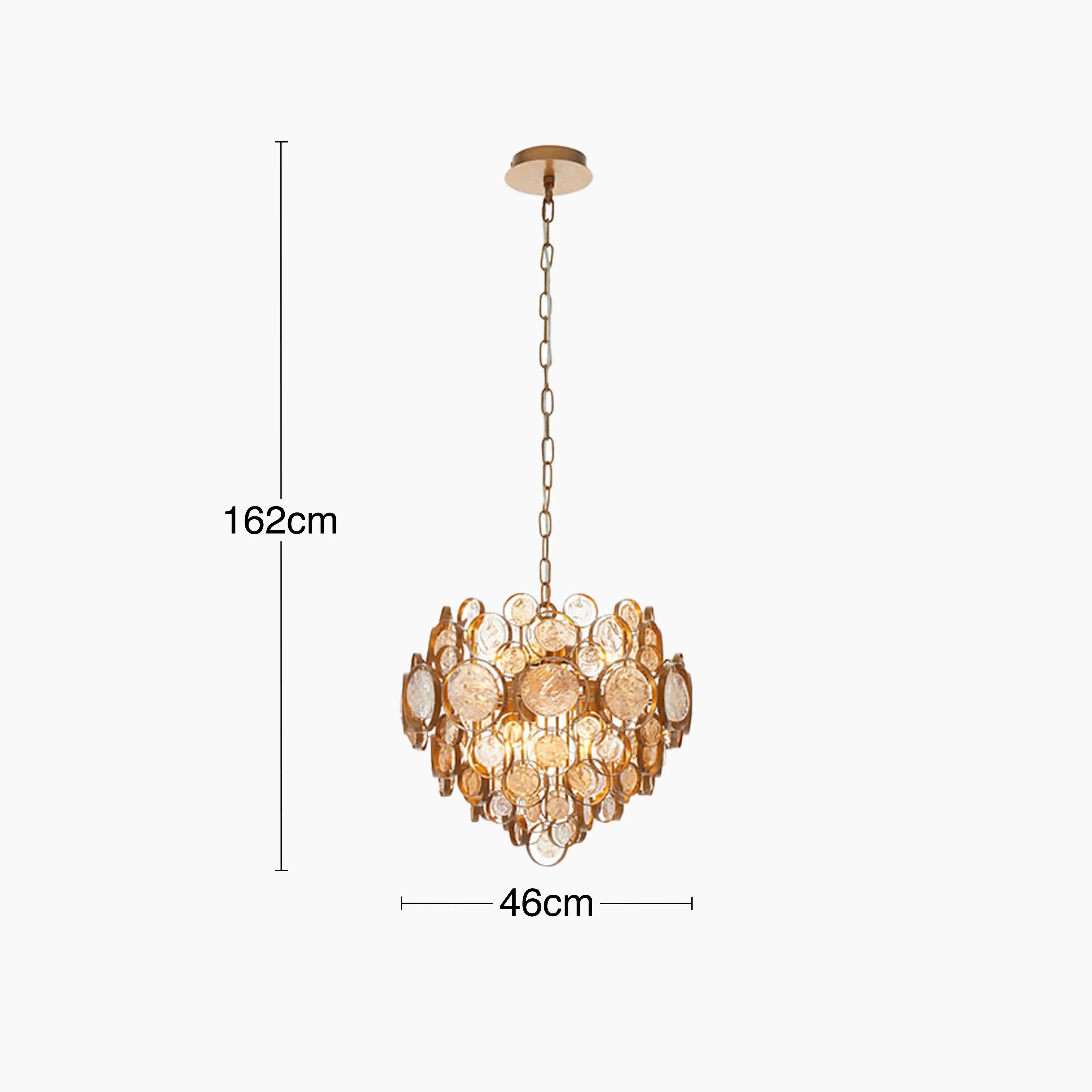 Allegra Pendant Light | Amber & Brass