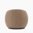 Emile Swivel Armchair | Taupe Sustainable Velvet & Walnut & Walnut