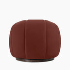 Ivy Swivel Armchair | Rust Red Sustainable Velvet & Walnut