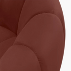 Ivy Swivel Armchair | Rust Red Sustainable Velvet & Walnut