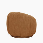 Ivy Swivel Armchair | Speckled Honey Sustainable Boucle & Walnut